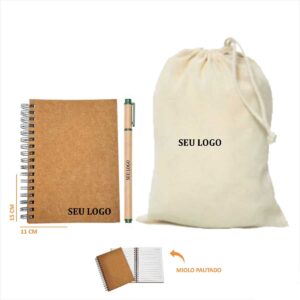 Kit Boas Vindas Ecológico Personalizado - 4 itens