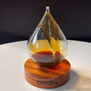 Troféu de Vidro Personalizado a Laser - Forma de Gota