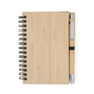 Brinde Caderno de Bambu com Caneta