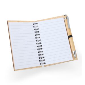 Brinde Caderno de Bambu com Caneta 1