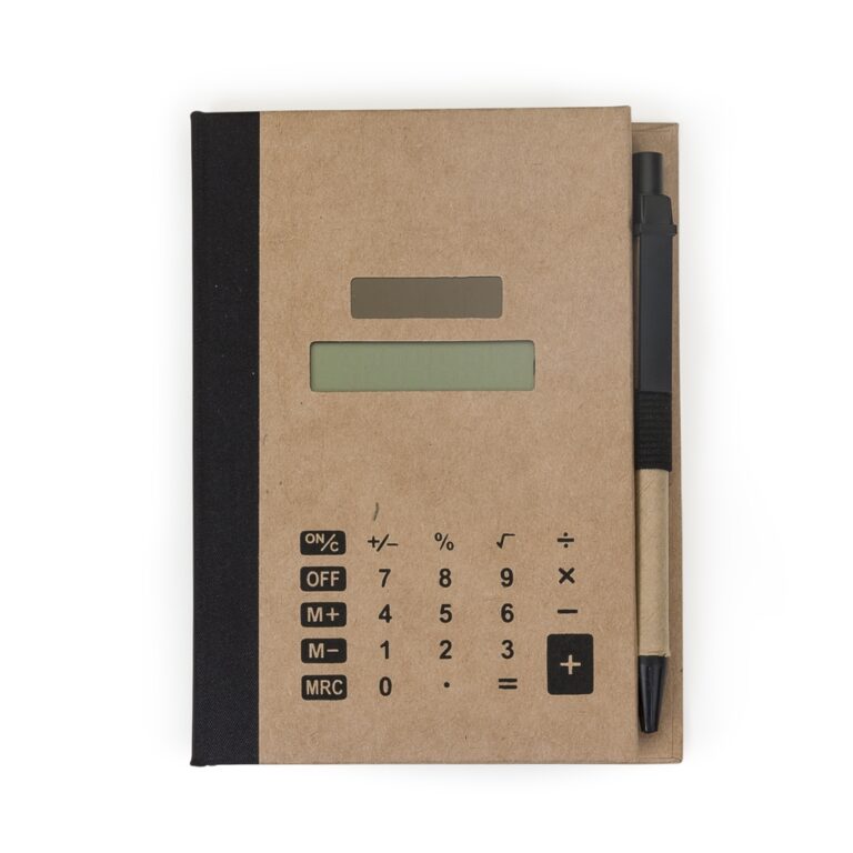 Bloco de Anotações com Post-it e Calculadora