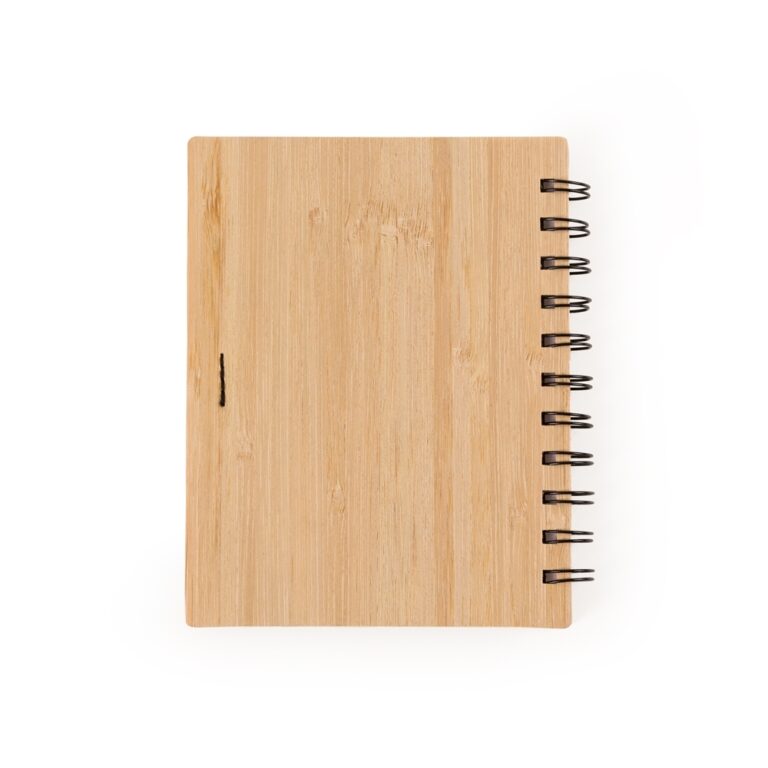 Bloco de Anotações Bambu com Caneta 2