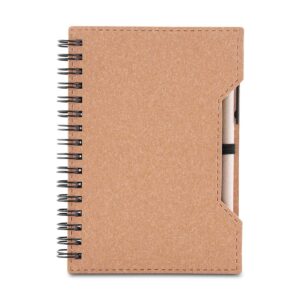 Brinde Caderno de Papelão com Caneta