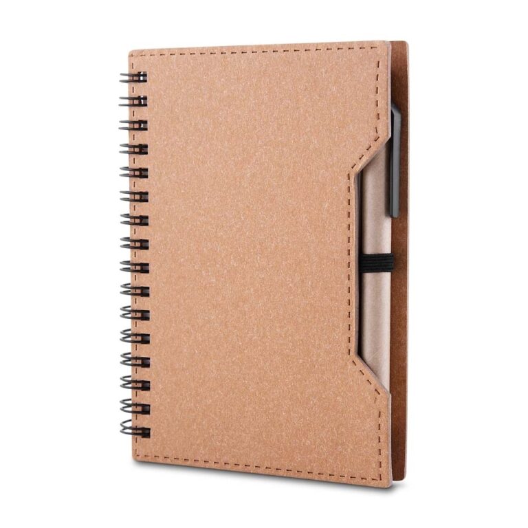 Brinde Caderno de Papelão com Caneta 2