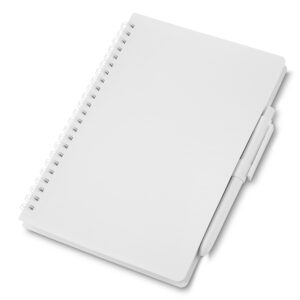 Brinde Caderno Antibacteriano com Caneta