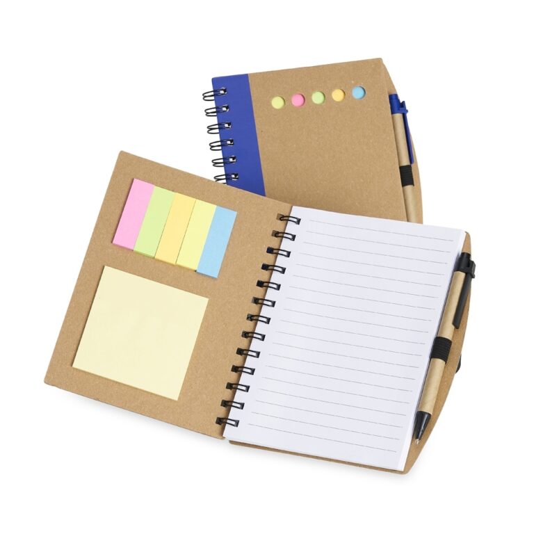 Brinde Caderno com Autoadesivos e Caneta 1