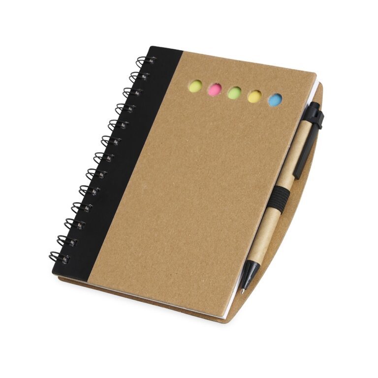 Brinde Caderno com Autoadesivos e Caneta
