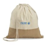 Mochila Saco em Algodão e Juta 1