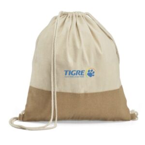 Mochila Saco em Algodão e Juta 1