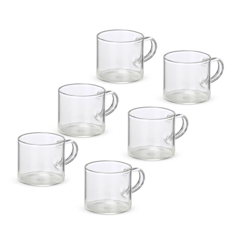 Brinde Kit Xícaras de Vidro 6 Peças 5