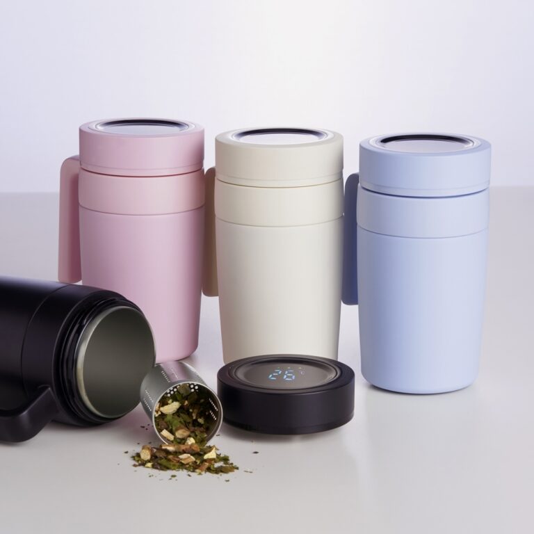 Brinde Caneca Térmica Inox 500ml com Display LED 1