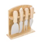 Kit Queijo 4 Peças com Suporte 1