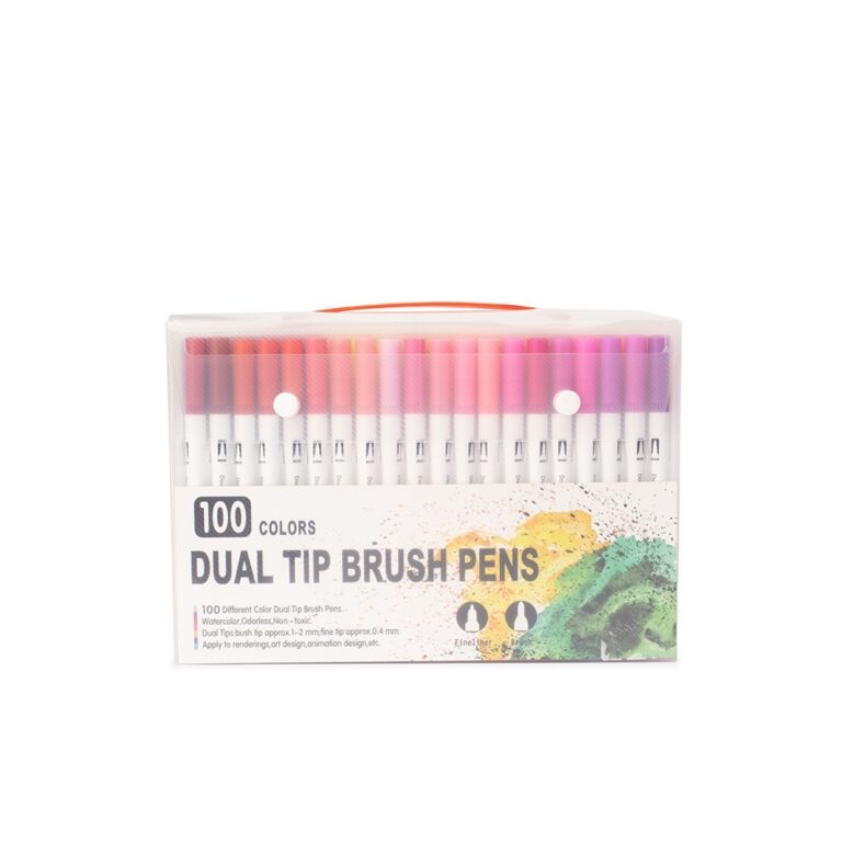 Brinde Kit Canetinhas Ponta Dupla 100 Cores