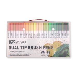 Brinde Kit Canetinhas Ponta Dupla 72 Cores