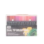 Brinde Kit Canetinhas Ponta Dupla 100 Cores