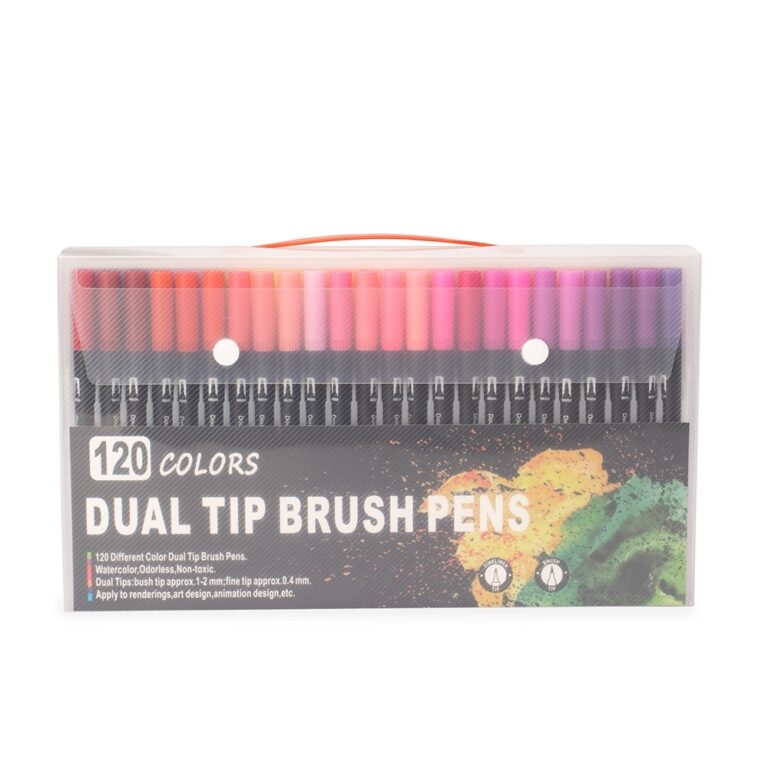 Brinde Kit Canetinhas Ponta Dupla 120 Cores