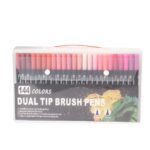 Brinde Kit Canetinhas Ponta Dupla 144 Cores