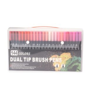 Brinde Kit Canetinhas Ponta Dupla 144 Cores