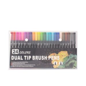 Brinde Kit Canetinhas Ponta Dupla 24 Cores