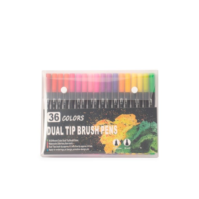 Brinde Kit Canetinhas Ponta Dupla 36 Cores