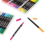 Brinde Kit Canetinhas Ponta Dupla 60 Cores 1