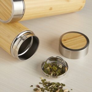 Brinde Garrafa Bambu Térmica 500ml com Infusor 1