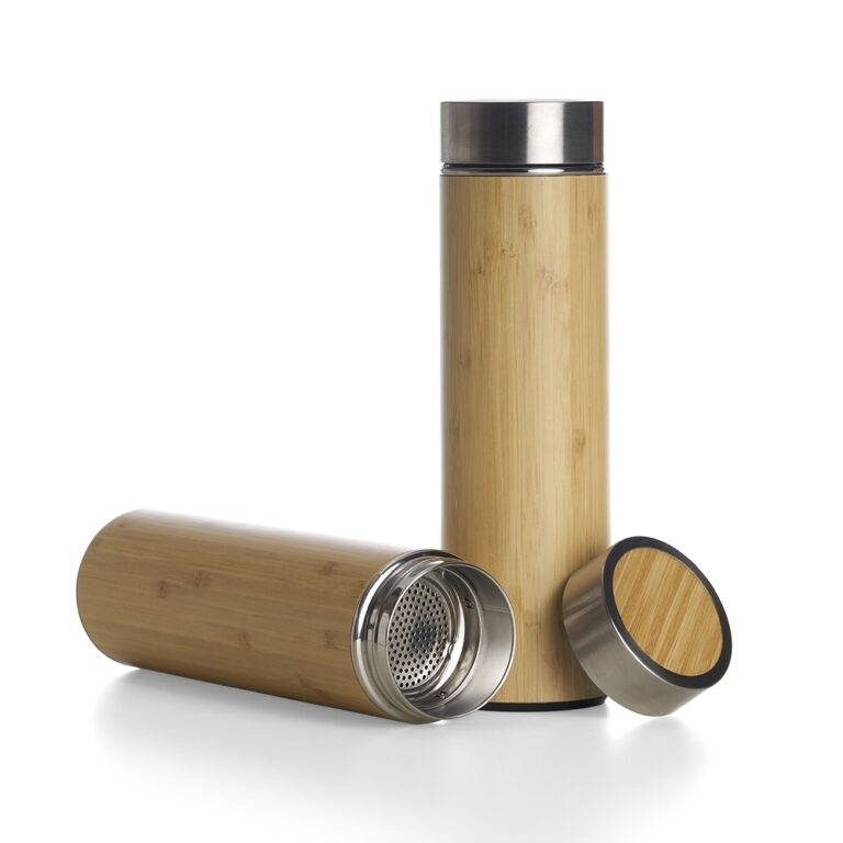 Brinde Garrafa Bambu Térmica 500ml com Infusor 2