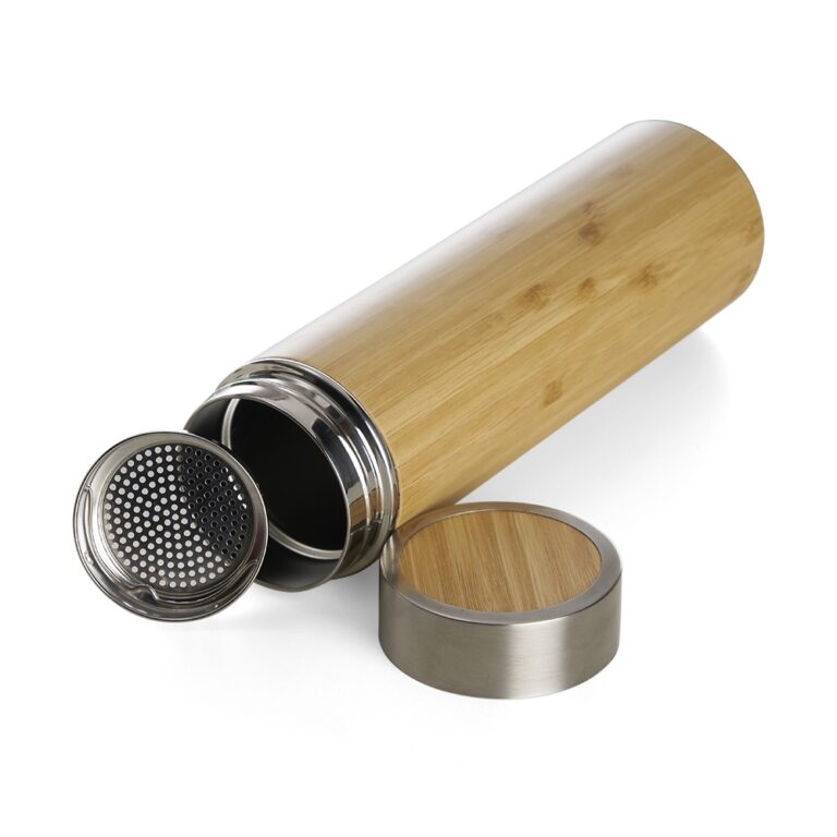 Brinde Garrafa Bambu Térmica 500ml com Infusor 3
