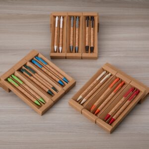 Brinde Kit Ecológico Caneta e Lapiseira Cortiça 1