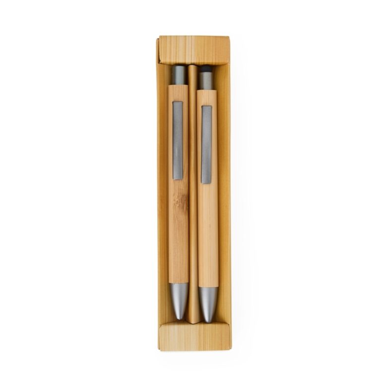 Brinde Kit Ecológico Caneta e Lapiseira Bambu 2
