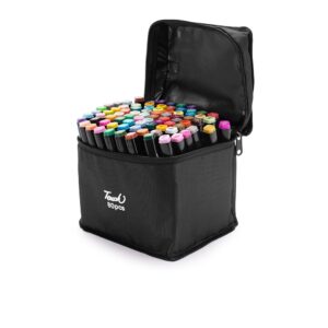 Brinde Kit Canetas Marcadoras Pontas Duplas com 80 Cores