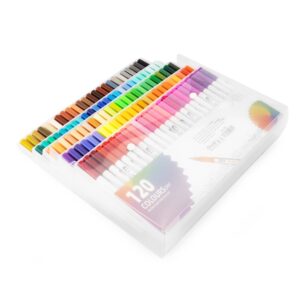 Brinde Kit Canetinhas Ponta Dupla Com 120 Cores