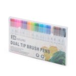 Brinde Kit Canetinhas Ponta Dupla Com 24 Cores