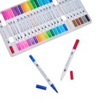 Brinde Kit Canetinhas Ponta Dupla Com 24 Cores 1