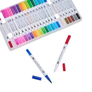 Brinde Kit Canetinhas Ponta Dupla Com 24 Cores 1