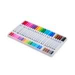 Brinde Kit Canetinhas Ponta Dupla Com 24 Cores 2