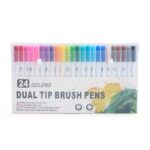 Brinde Kit Canetinhas Ponta Dupla Com 24 Cores 3