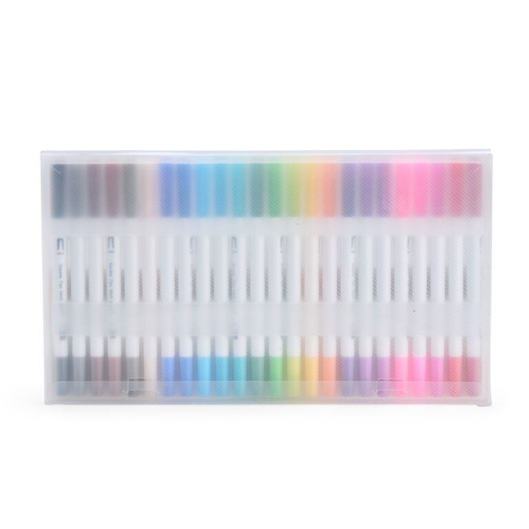 Brinde Kit Canetinhas Ponta Dupla Com 24 Cores 4