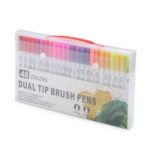 Brinde Kit Canetinhas Ponta Dupla Com 48 Cores