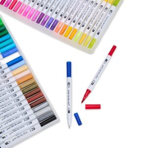 Brinde Kit Canetinhas Ponta Dupla Com 48 Cores 1
