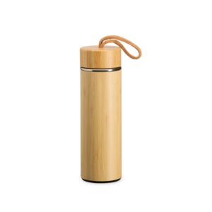 Brinde Garrafa Térmica Bambu 400ml com Infusor