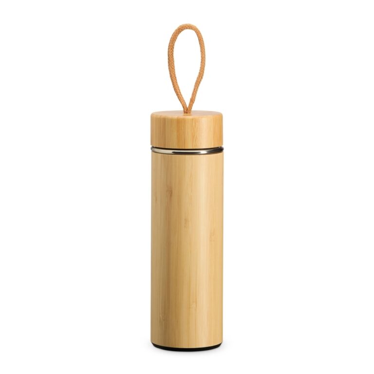 Brinde Garrafa Térmica Bambu 400ml com Infusor 1