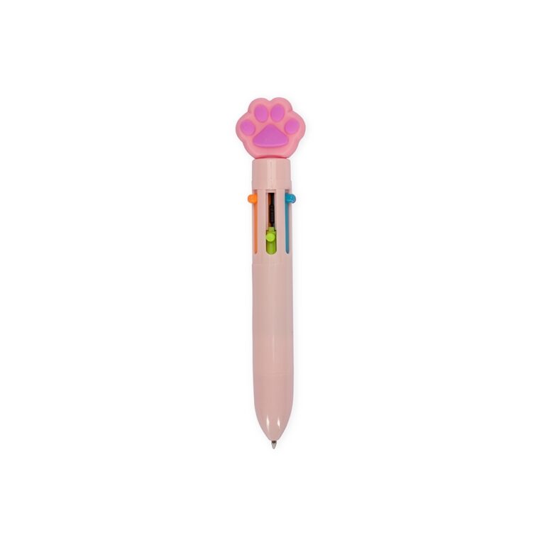 Brinde Caneta Plástica Patinha Multicolor 3