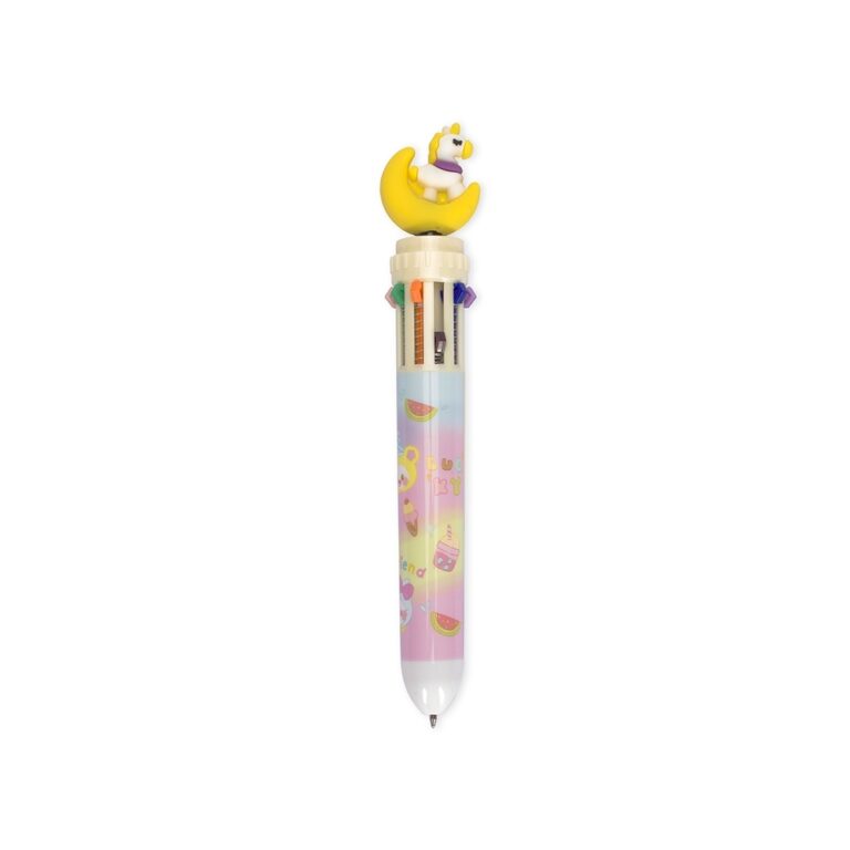 Brinde Caneta Plástica Unicórnio Multicolor