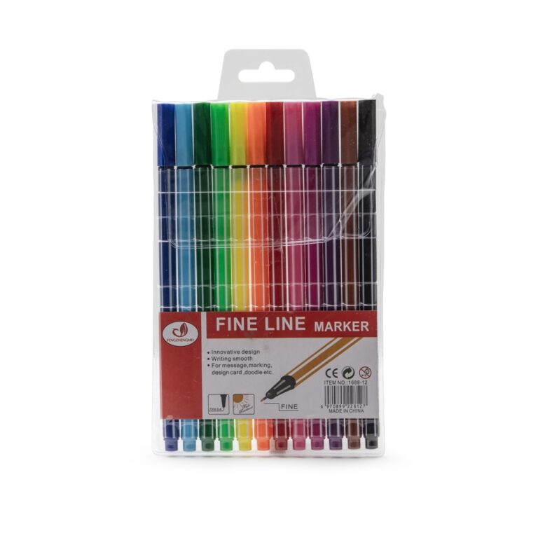Brinde Kit Canetinhas Traço Fino 12 cores