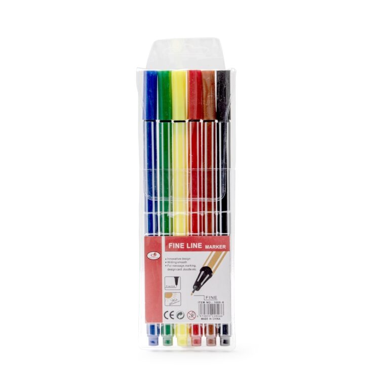 Brinde Kit Canetinhas Traço Fino 6 cores