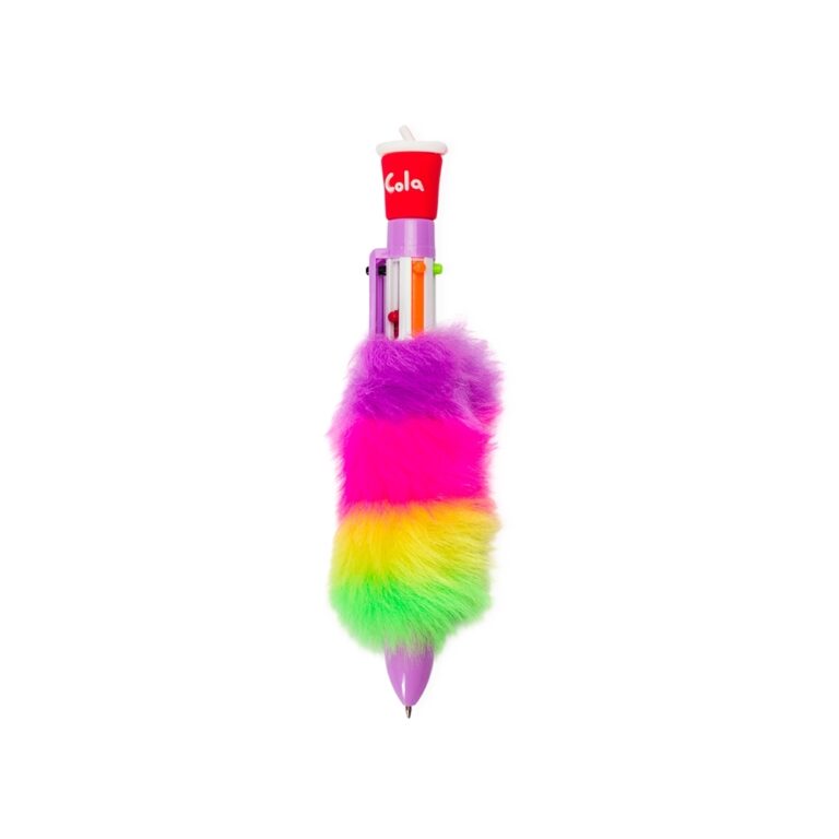 Brinde Caneta Plástica Pelúcia Multicolor 4