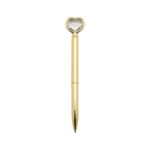 Brinde Caneta Metal Coração Diamante