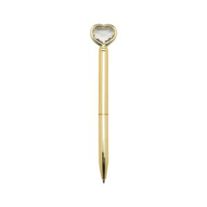 Brinde Caneta Metal Coração Diamante