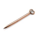 Brinde Caneta Metal Coração Diamante 2